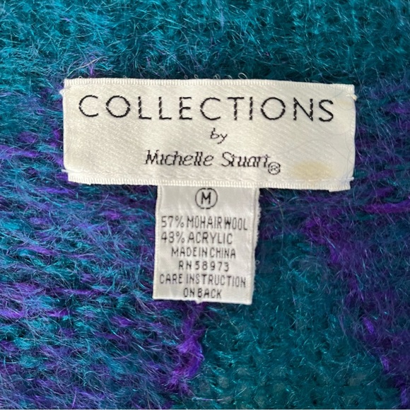 Vintage Michelle Stuart Mohair blend cardigan M - Picture 9 of 9